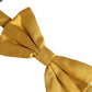 Men Yellow 100% Silk Adjustable Neck Papillon Bow Tie