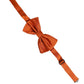 Men Orange 100% Silk Adjustable Neck Papillon Bow Tie