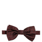 Burgundy Polka Dot Silk Adjustable Neck Papillon Bow Tie