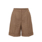 Brown Viscose Women Shorts