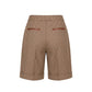 Brown Viscose Women Shorts