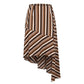 Brown Viscose Women's Skirt
