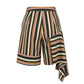 Brown Viscose Women Shorts