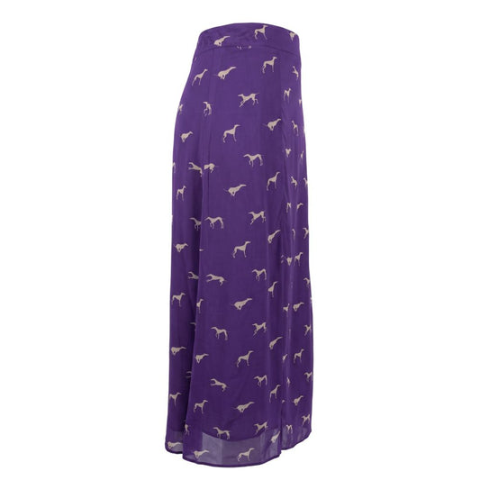 Purple Viscose Women Skirt