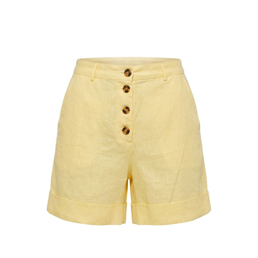 Yellow Flax Women Shorts