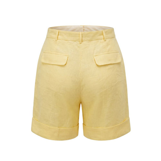 Yellow Flax Women Shorts
