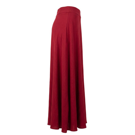 Red Viscose Women Skirt