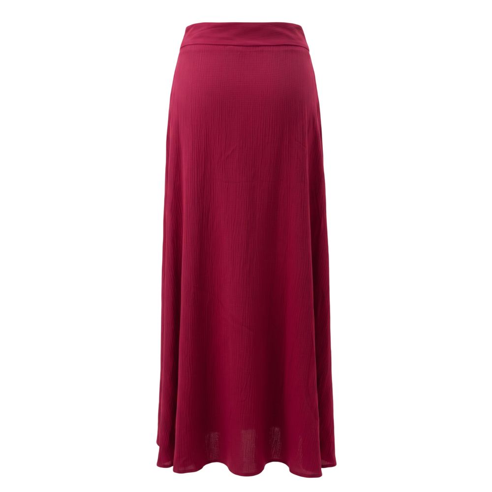 Red Viscose Women Skirt