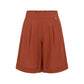 Brown Viscose Women Shorts