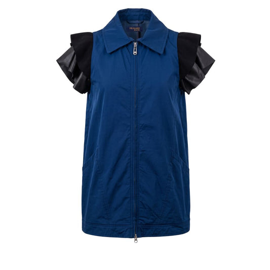 Blue Polyester Women Jacket