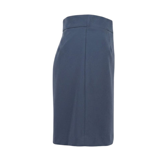 Blue Polyester Women Skirt