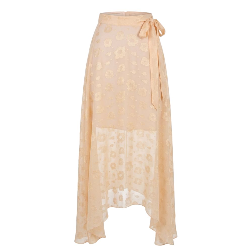 Beige Polyester Womens Skirt