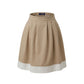 Beige Cotton Women Skirt