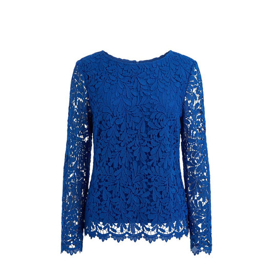 Blue Polyester Women Shirt