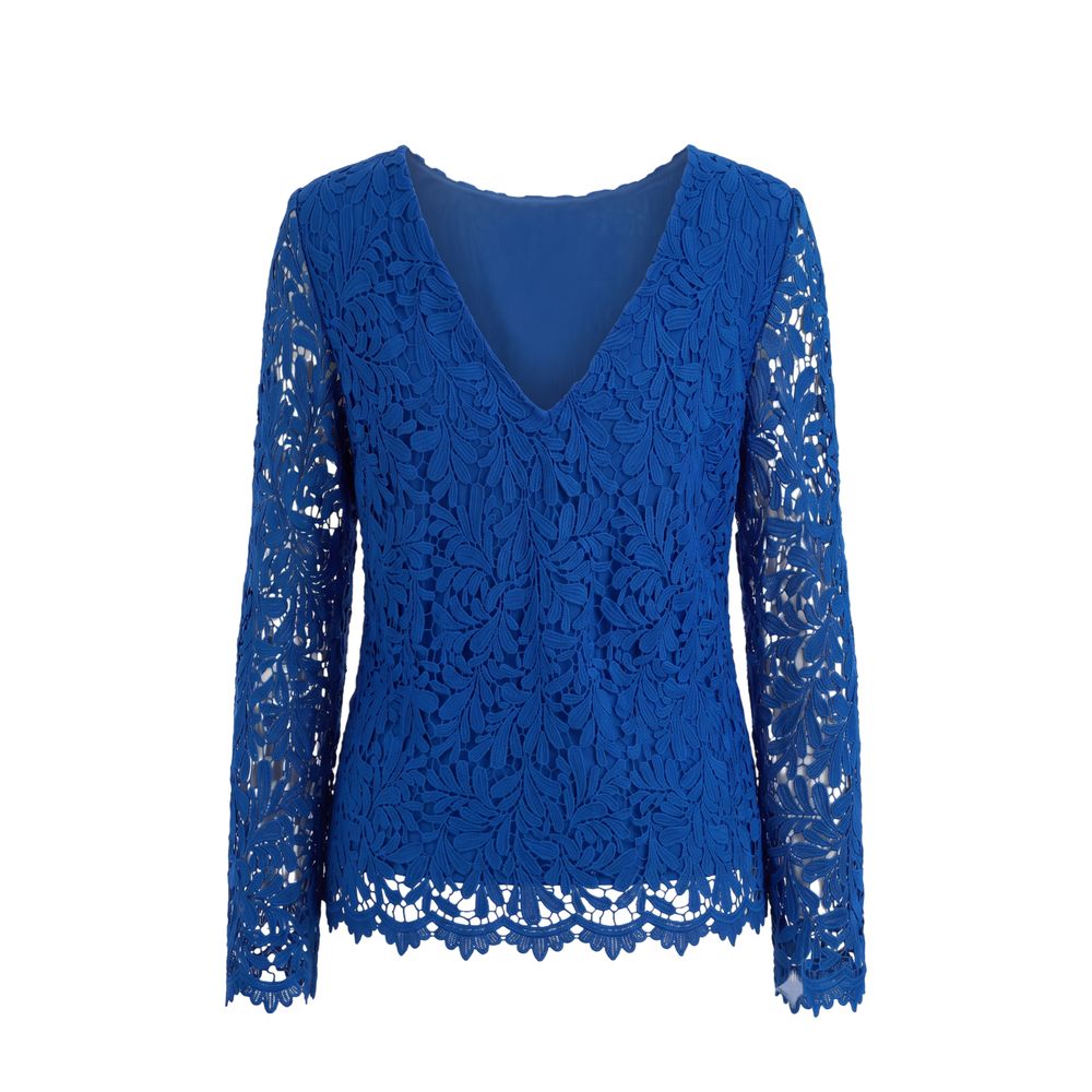 Blue Polyester Women Shirt