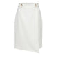 White Polyester Women Skirt