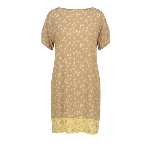 Beige Viscose Women Dress