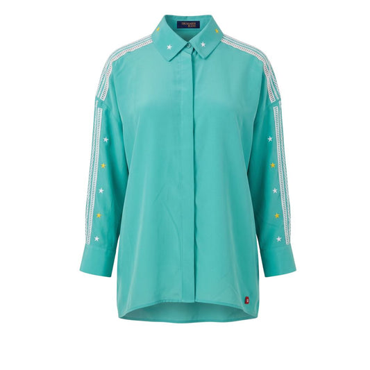 Green Polyester Women Shirt