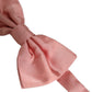 Men Light Pink 100% Silk Adjustable Neck Papillon Bow Tie