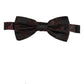 Burgundy Paisley Silk Adjustable Neck Papillon Bow Tie