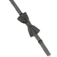 Men Gray Silk Patterned Adjustable Neck Papillon Bow Tie