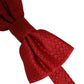 Men Red 100% Silk Adjustable Neck Papillon Bow Tie