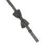 Men Gray Silk Patterned Adjustable Neck Papillon Bow Tie