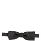 Black White Polka Dot Adjustable Neck Papillon Bow Tie
