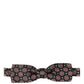Multicolor Geometric Silk Adjustable Neck Papillon Bow Tie