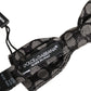 Black White Geometric Silk Adjustable Neck Papillon Bow Tie