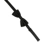 Men Black Paisley Silk Adjustable Neck Papillon Bow Tie