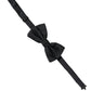 Men Black 100% Silk Adjustable Neck Papillon Bow Tie