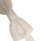 Men Off White Silk Adjustable Neck Papillon Bow Tie