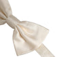 Men White 100% Silk Adjustable Neck Papillon Bow Tie