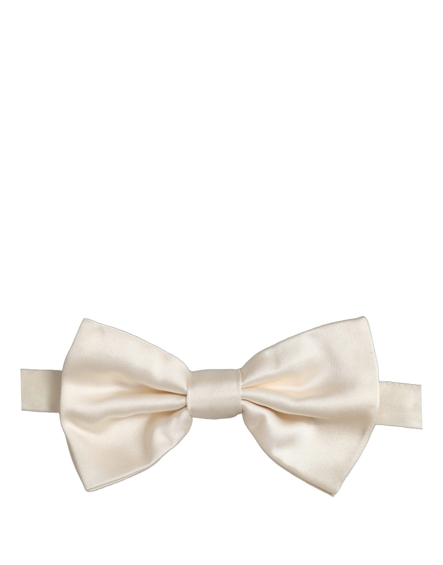 Men White 100% Silk Adjustable Neck Papillon Bow Tie