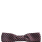 Blue Burgundy Woven Adjustable Neck Papillon Bow Tie