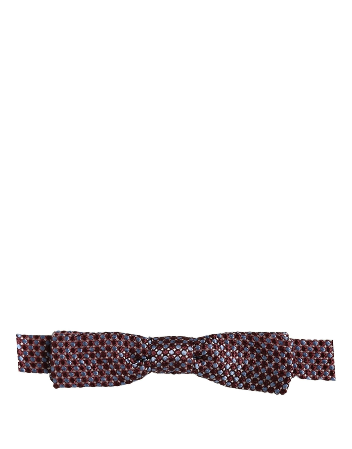 Blue Burgundy Woven Adjustable Neck Papillon Bow Tie