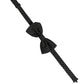 Men Black Patterned Adjustable Neck Papillon Bow Tie