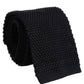 Men Black 100% Silk Adjustable Men Tied Necktie Tie