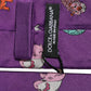 Men Purple Animal Print Adjustable Tied Necktie Tie
