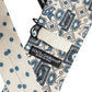 Men Off White Blue Geometric Adjustable Tied Necktie Tie