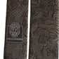 Men Brown Paisley 100% Silk Adjustable Tied Necktie Tie