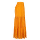 Orange Polyester Women's Skirt