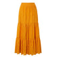 Orange Polyester Women's Skirt