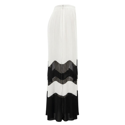 White Polyester Women Skirt