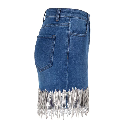 Blue Denim Women Skirt