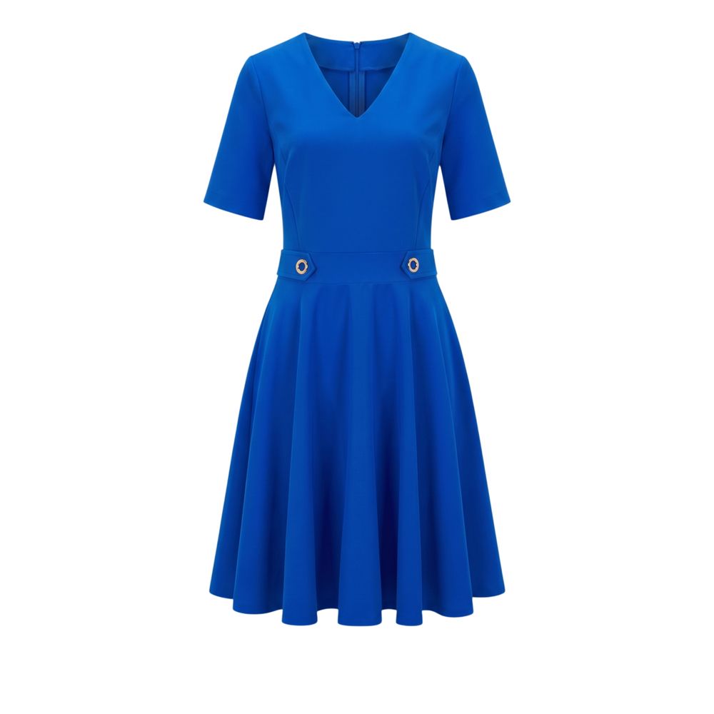 Blue Poliestere Women Dress