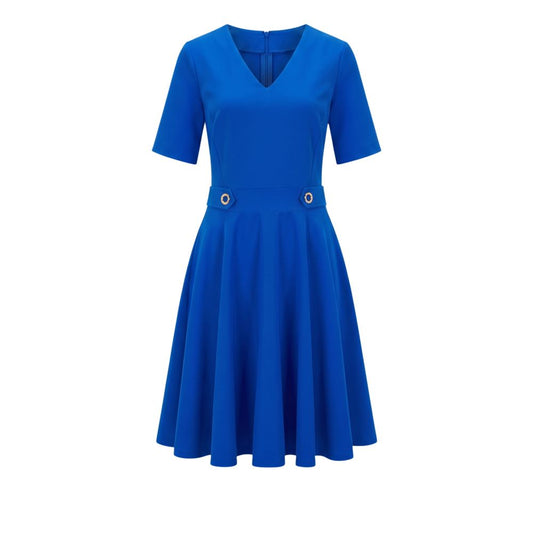 Blue Poliestere Women Dress