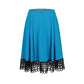 Blue Acetate Women Skirt