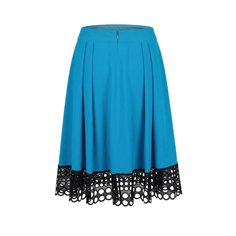 Blue Acetate Women Skirt